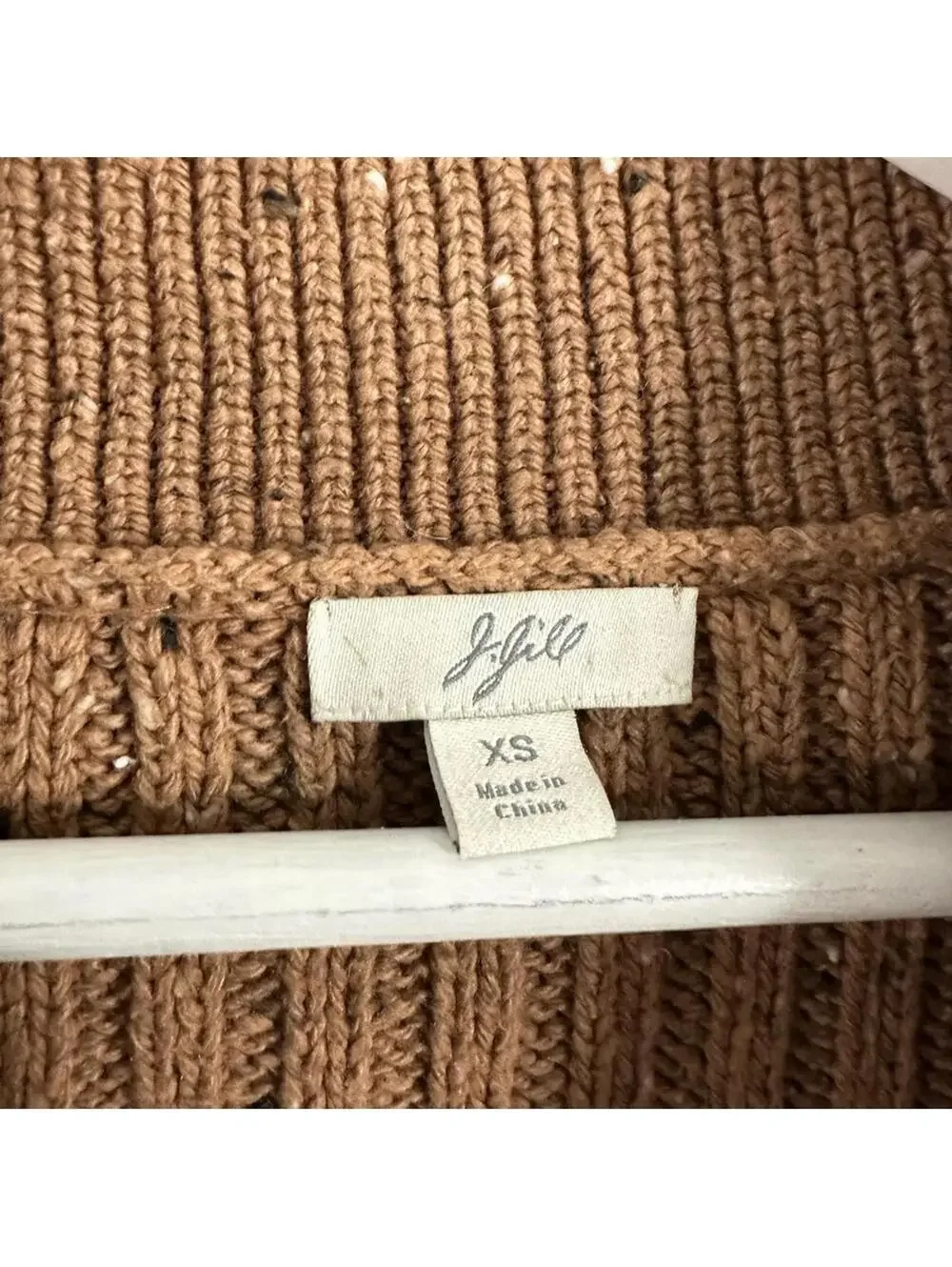 J.Jill Pullover Cable Knit Brown Sweater Women's Size XS